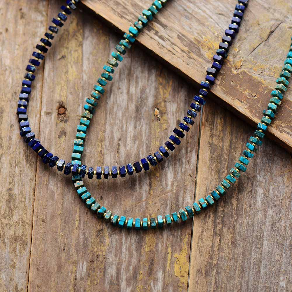 Natural Jasper Beaded Choker Necklace