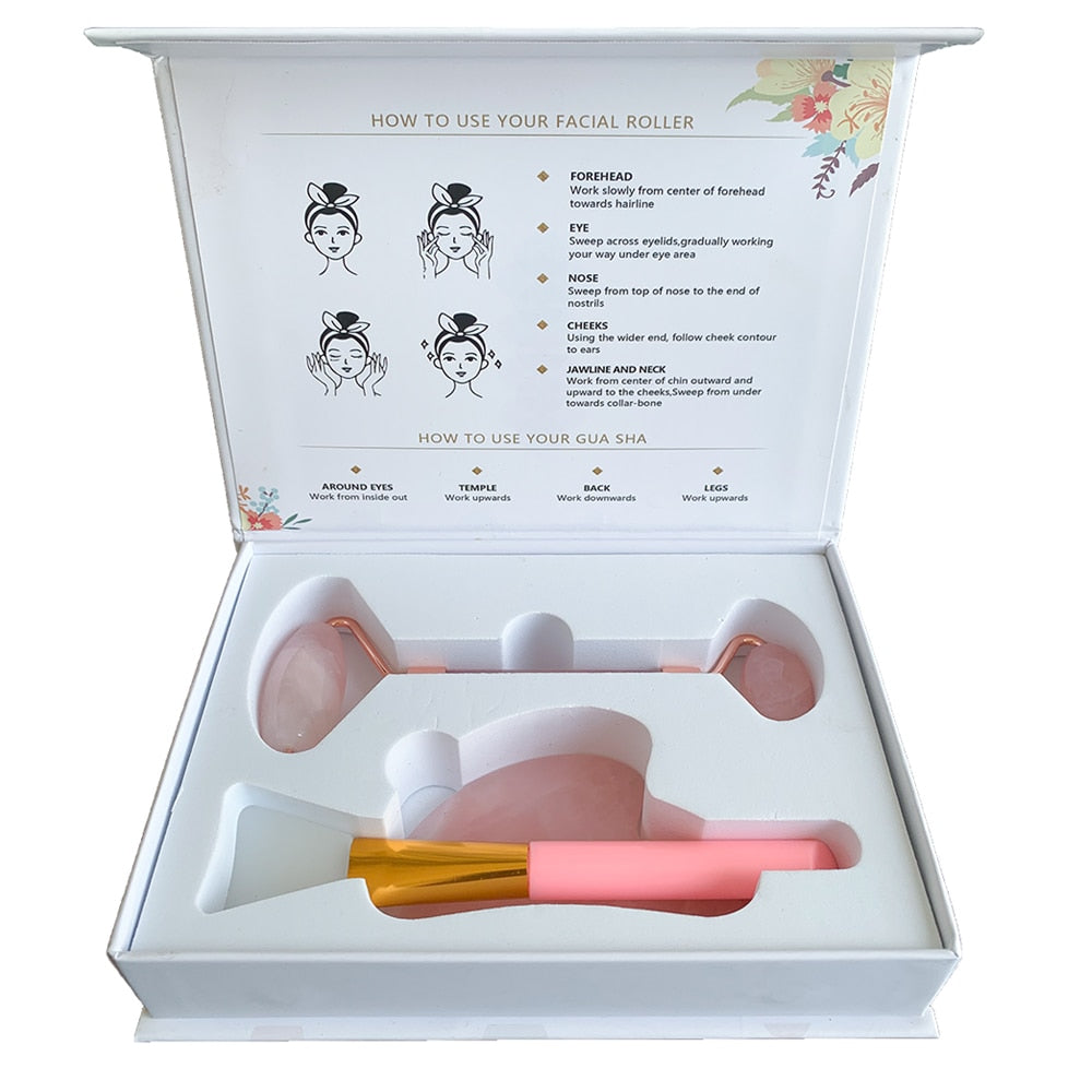 Rose Quartz Roller for Face Massage