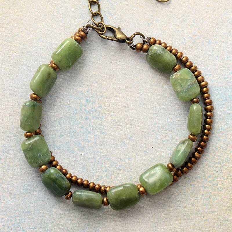 Natural Jade Multi Strands Bracelet