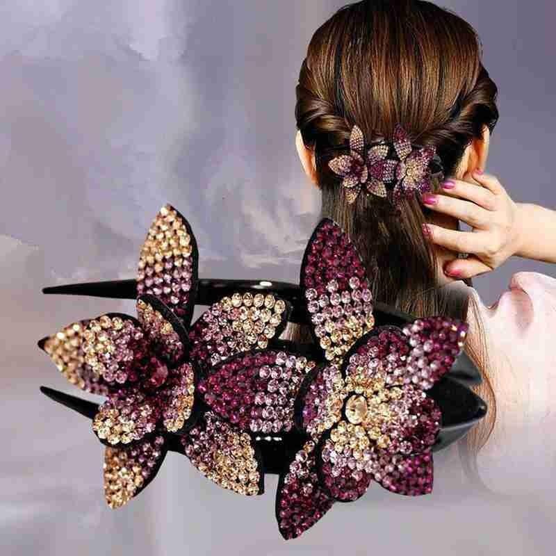 For Special Ladies Rhinestone Flower Hair Clip