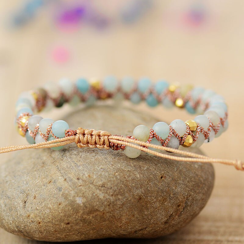 Natural Amazonite Braided Bracelet