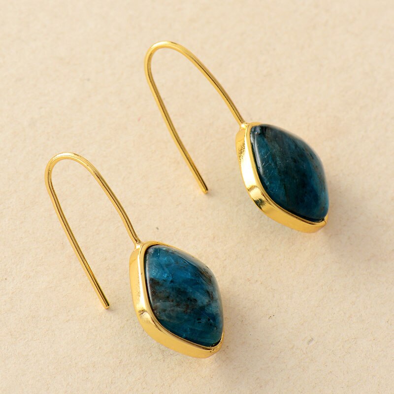 Natural Blue Apatite Earrings