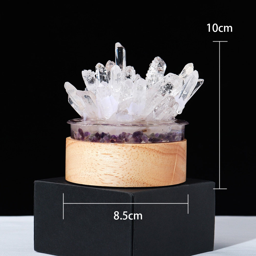 Natural Clear Quartz Crystal Manifestation Lamp