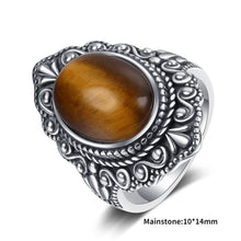 Load image into Gallery viewer, Natural Tiger Eye Sterling Silver Ring

