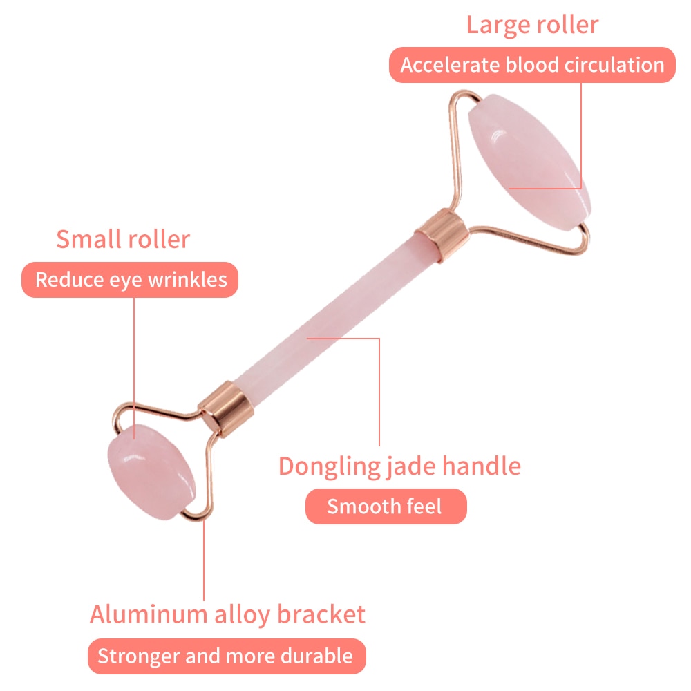 Rose Quartz Roller for Face Massage