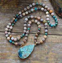Load image into Gallery viewer, Natural Onyx &amp; Jasper Necklace
