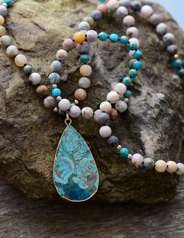 Natural Onyx & Jasper Necklace