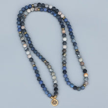 Load image into Gallery viewer, Natural Blue &amp; Picasso Jasper 108 Mala Beads Necklace / Bracelet

