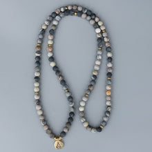 Load image into Gallery viewer, Natural Picasso Jasper 108 Mala Beads Necklace / Bracelet
