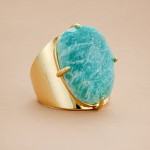 Load image into Gallery viewer, Natural Amazonite Cuff Ring
