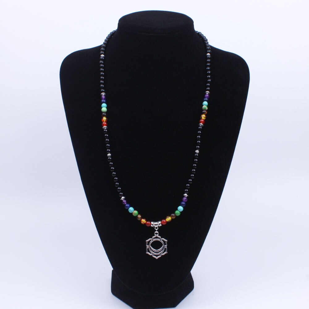 Natural Gemstones 7 Chakras 108 Beads Mala Necklace / Bracelet