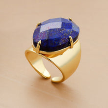 Load image into Gallery viewer, Natural Lapis Lazuli Cuff Ring
