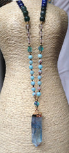 Load image into Gallery viewer, Natural Jasper, Lapis Lazuli, Clear Quartz &amp; Blue Quartz Necklace
