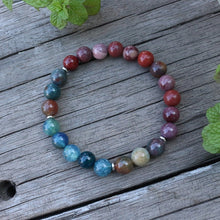 Load image into Gallery viewer, Natural Mookite, Indian Agate, Onyx &amp; Apatite 108 Beads Mala Necklace / Bracelet
