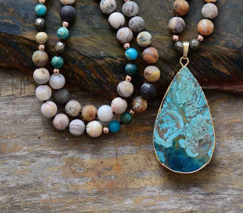 Natural Onyx & Jasper Necklace