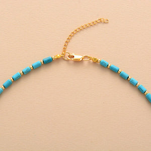 Natural Turquoise / Howlite Choker Necklace / Wrap Bracelet
