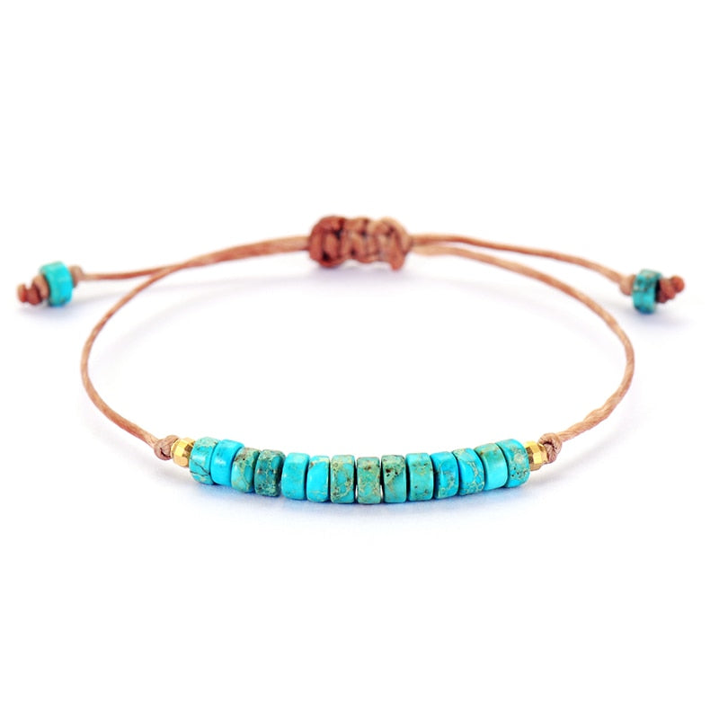 Natural Turquoise Jasper / Pyrite / Hematite Seed Beads Wrap Bracelet