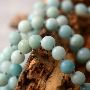 Natural Amazonite 108 Beads Mala Necklace