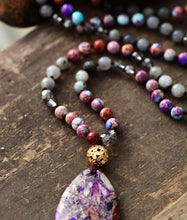 Load image into Gallery viewer, Natural Purple Jasper &amp; Labradorite Necklace
