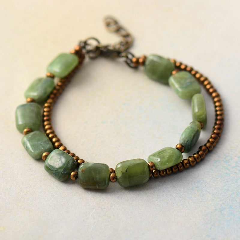Natural Jade Multi Strands Bracelet