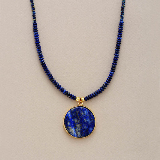 Natural Lapis Luzuli & Ocean Jasper Necklace