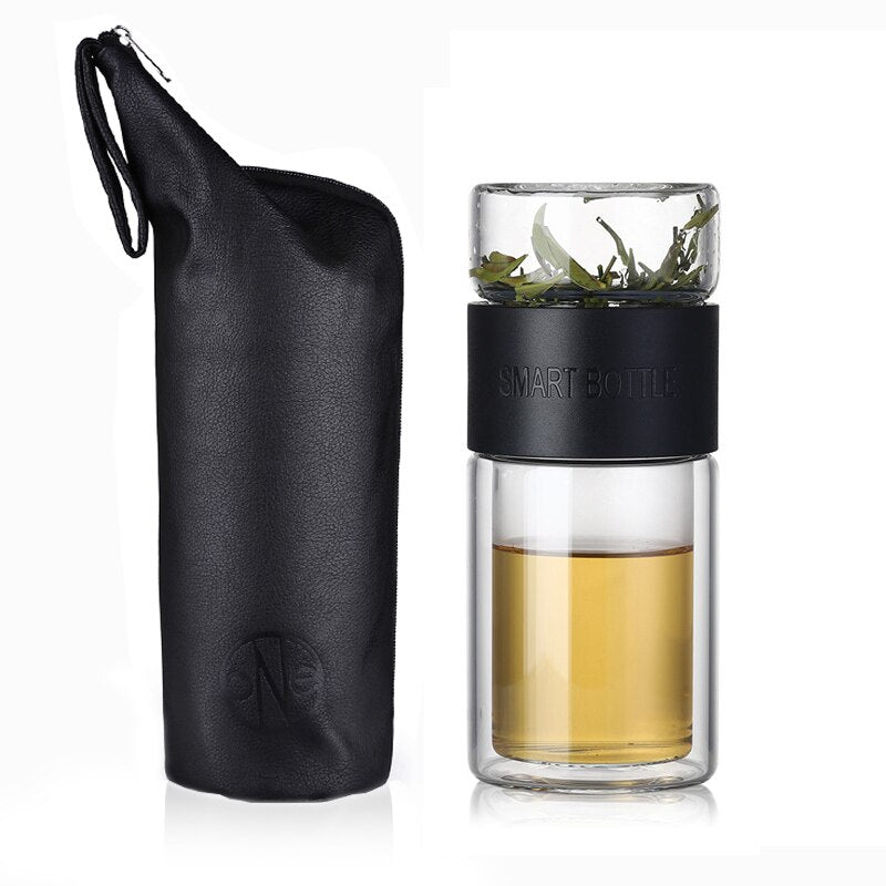 Double-Glass Tea Infuser Smart Bottle