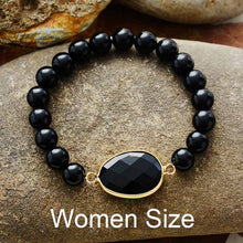 Load image into Gallery viewer, Natural Black Onyx Beaded Bracelet
