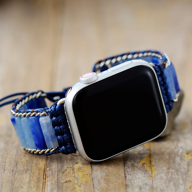 Natural Blue & Purple Aventurine Apple Watch Band