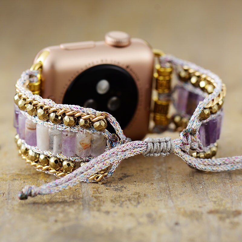 Natural Ghost Amethyst Apple Watch Band