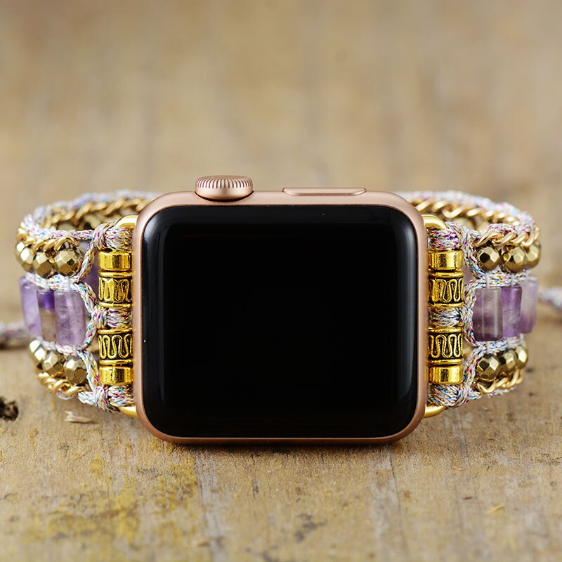 Natural Ghost Amethyst Apple Watch Band