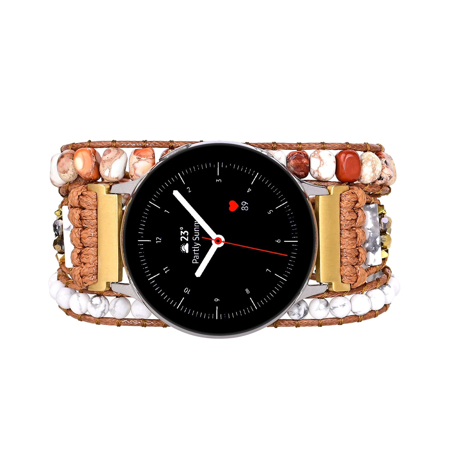 Natural Jasper & Howlite Samsung Watch Band