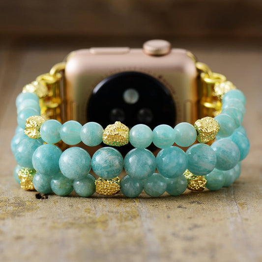 Natural Amazonite Smartwatch Band