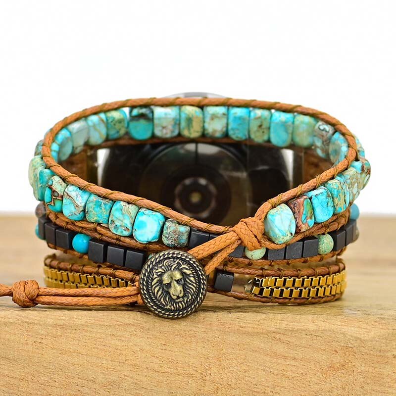 Natural Turquoise Jasper Samsung Watch Band