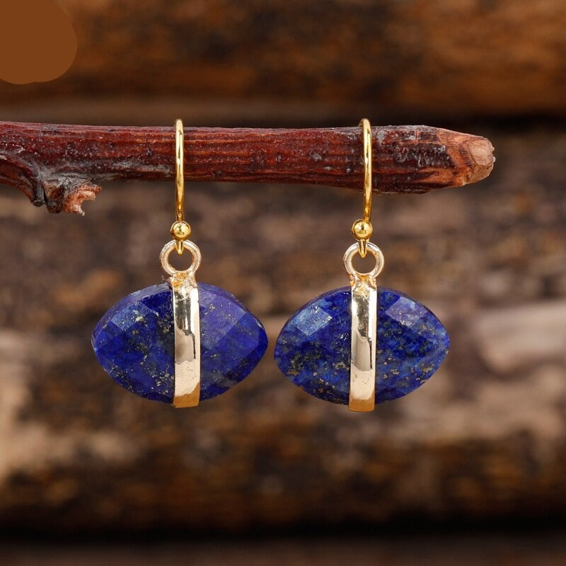 Natural Lapis Lazuli Elegant Earrings