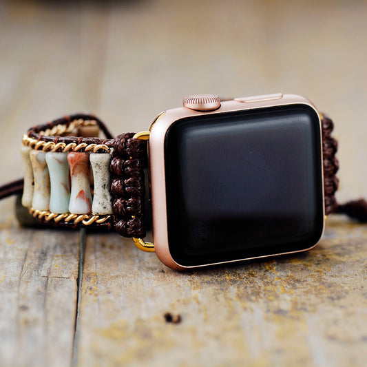 Natural Imperial Jasper Apple Watch Band