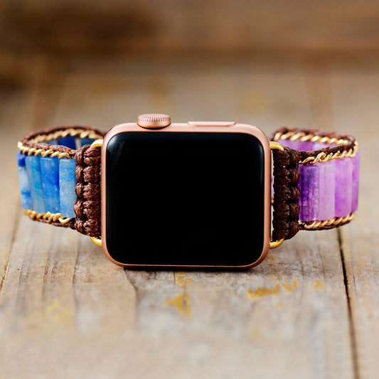 Natural Blue & Purple Aventurine Apple Watch Band