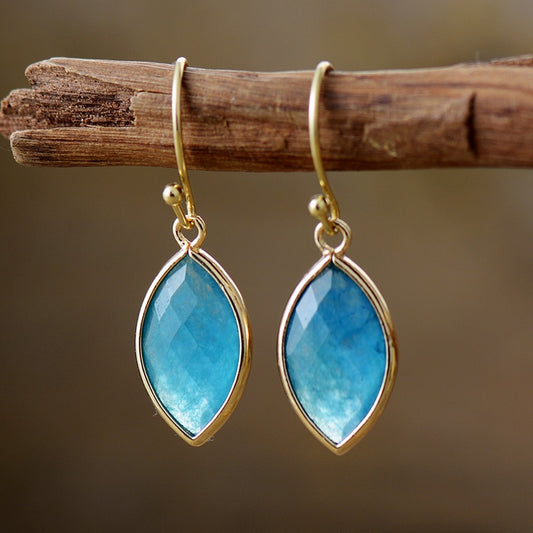 Natural Blue Quartz Earrings