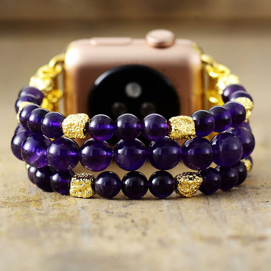 Natural Amethyst Apple Watch Band