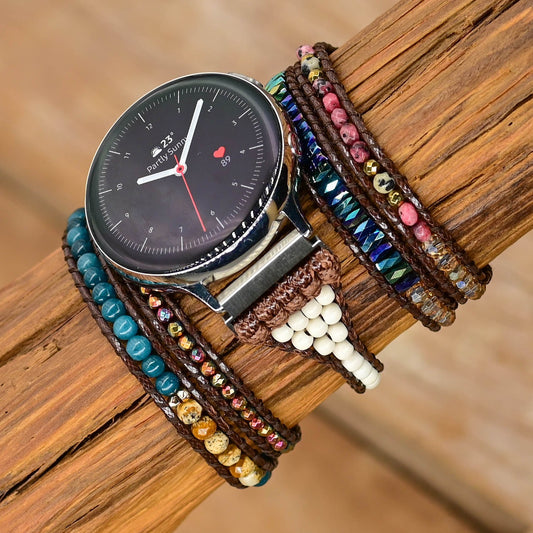 Natural Jasper, Apatite & Rhodonite Samsung Watch Band