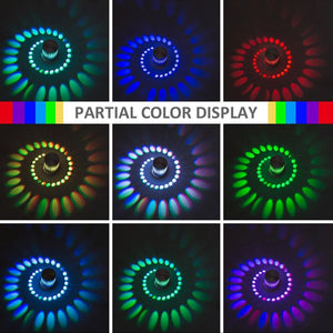 RGB Spiral Mandala LED Wall Light