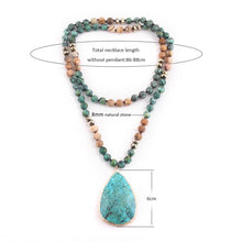 Load image into Gallery viewer, Natural Turquoise &amp; Jasper Bohemian Necklace
