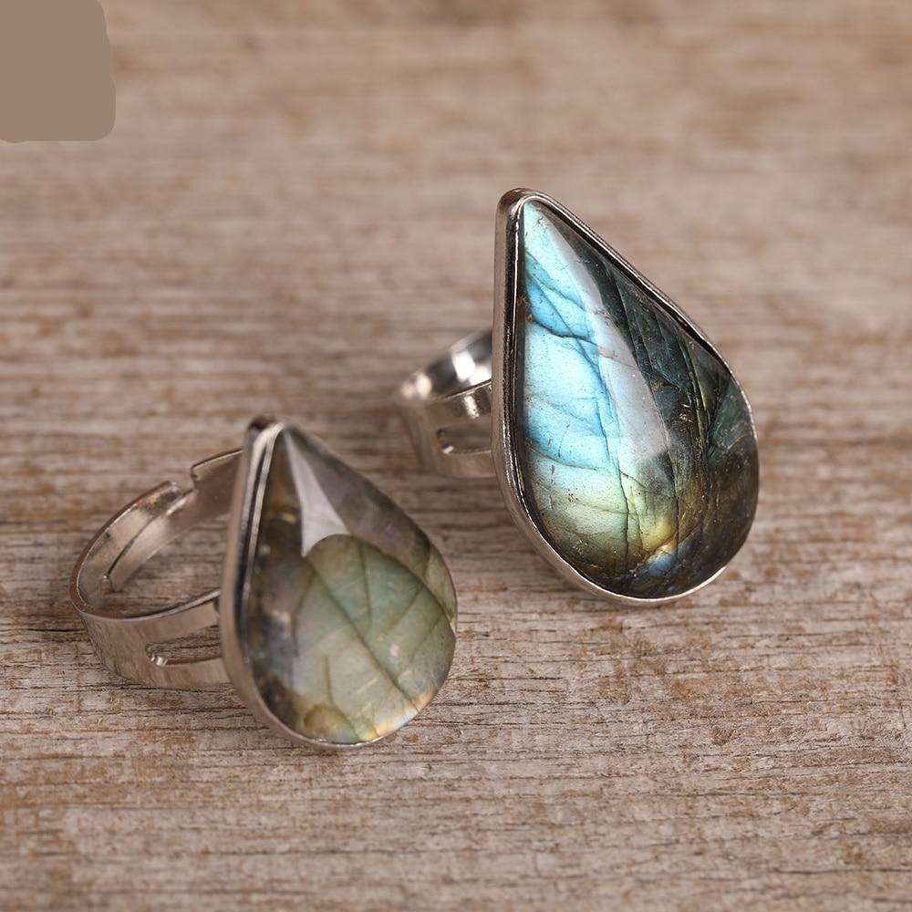 Natural Flash Labradorite Ring