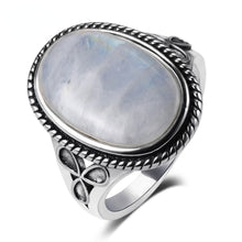 Load image into Gallery viewer, Natural Moonstone 925 Silver Ring
