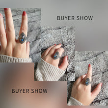 Load image into Gallery viewer, Natural Labradorite Sterling Silver Ring
