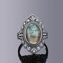 Load image into Gallery viewer, Natural Labradorite Sterling Silver Ring
