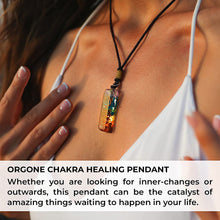 Load image into Gallery viewer, Healing Energy Orgonite Pendant with Natural Crystals
