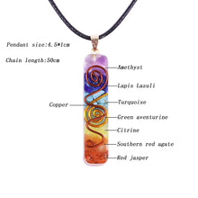 Load image into Gallery viewer, Healing Energy Orgonite Pendant with Natural Crystals
